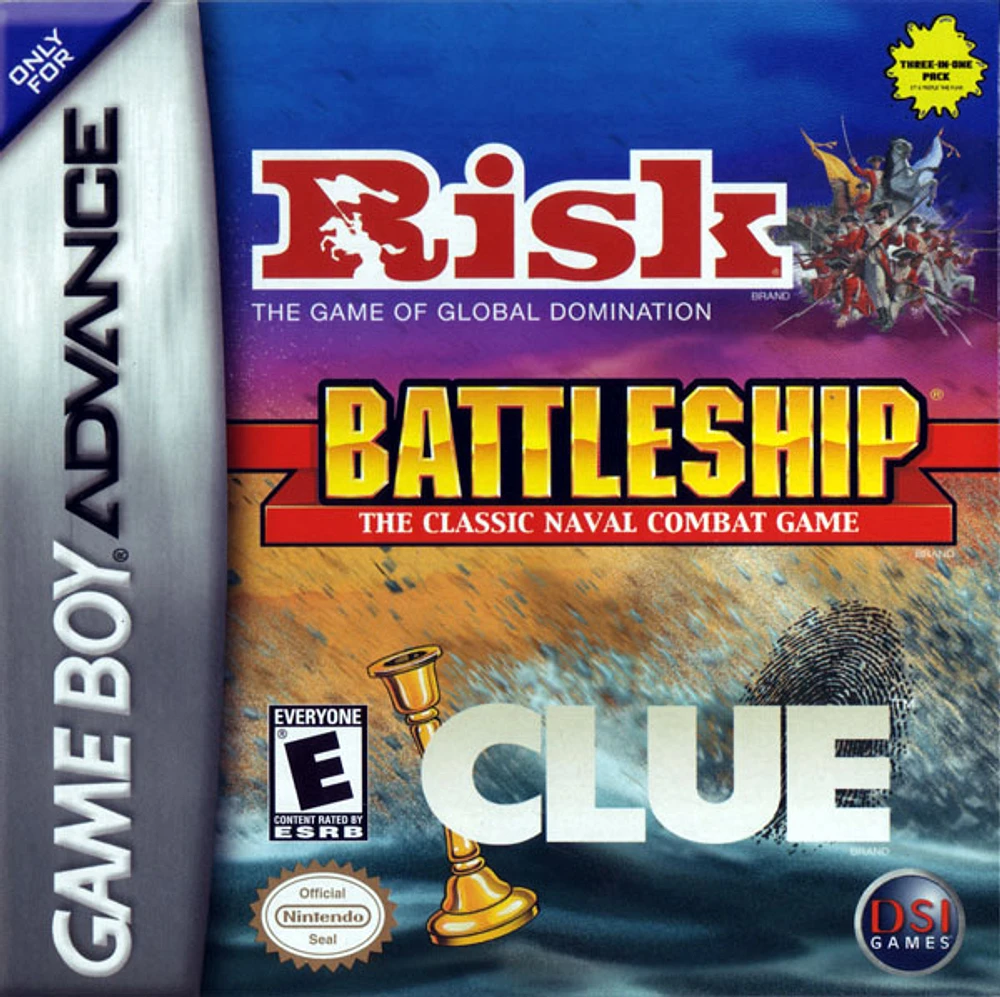 BATTLESHIP/RISK/CLUE - Game Boy Advanced - USED