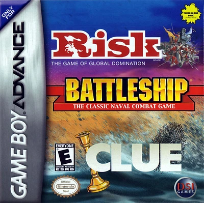 BATTLESHIP/RISK/CLUE - Game Boy Advanced - USED