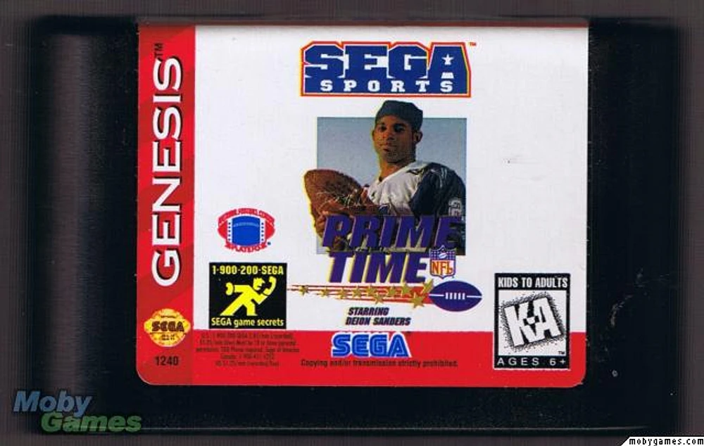 PRIME TIME NFL FOOTBALL - Sega Genesis - USED