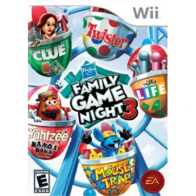 HASBRO FAMILY GAME NIGHT 3 - Nintendo Wii Wii - USED