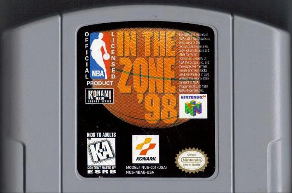 NBA IN THE ZONE 98 - Nintendo 64 - USED