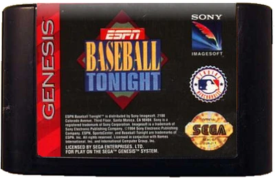 ESPN:BASEBALL TONIGHT - Sega Genesis - USED