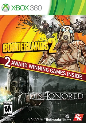 BORDERLANDS 2/DISHONORED BUNDL - Xbox 360 - USED