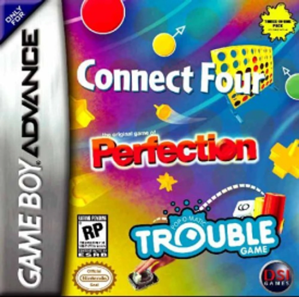 CONNECT 4/TROUBLE/PERFECTIO - Game Boy Advanced - USED