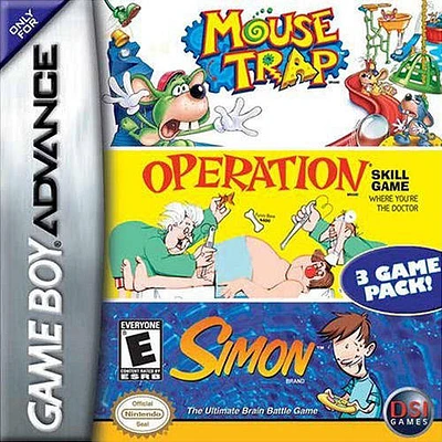 MOUSE TRAP/OPERATION/SIMON - Game Boy Advanced - USED