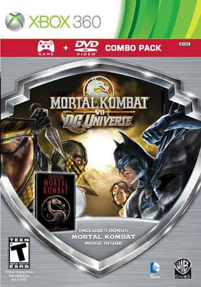 MORTAL KOMBAT VS DC WITH MOVIE - Xbox 360 - USED