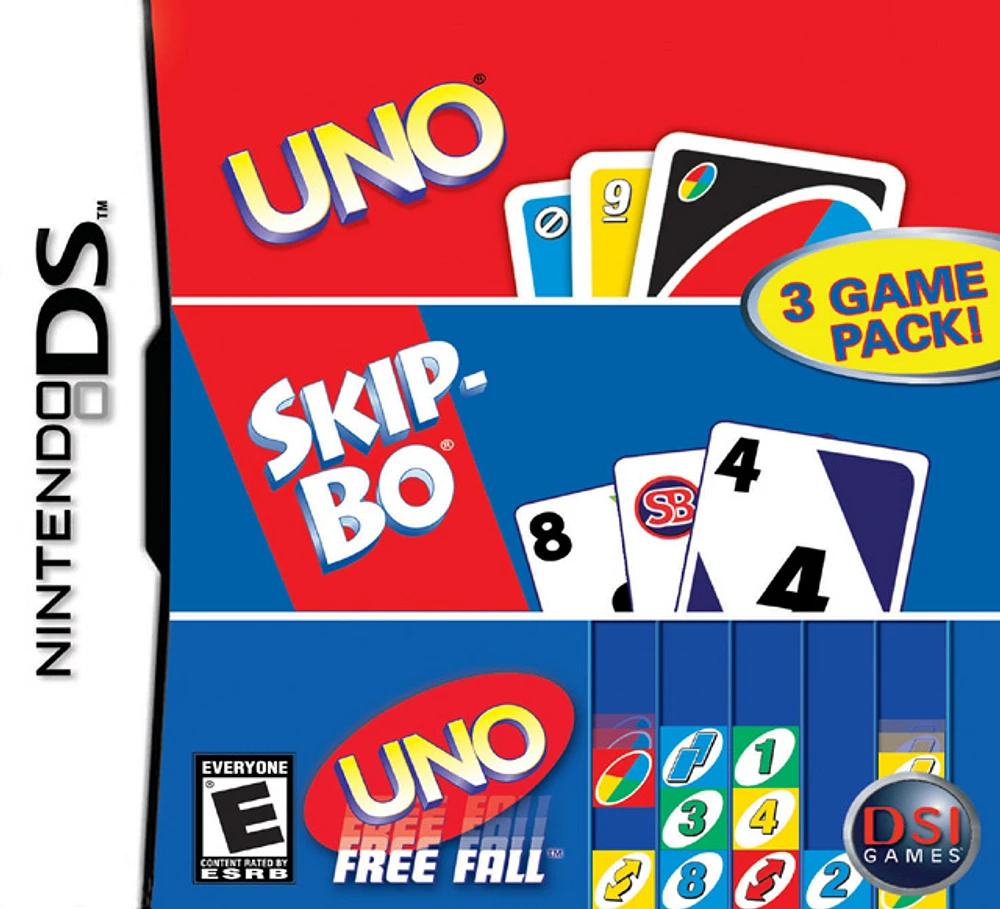 UNO/SKIP BO/UNO FREEFALL - Nintendo DS - USED