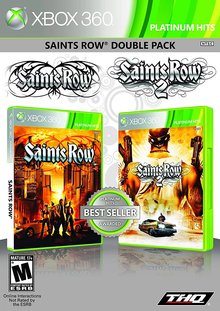 SAINTS ROW/SAINTS ROW 2 DBL PK - Xbox 360 - USED