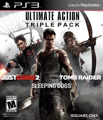 Ultimate Action Triple Pk (Just Cause 2/Tomb Raider/Sleeping Dogs) - Playstation 3 - USED