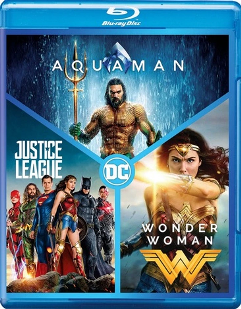 DC 3-Film Collection: Aquaman / Justice League / Wonder Woman - USED