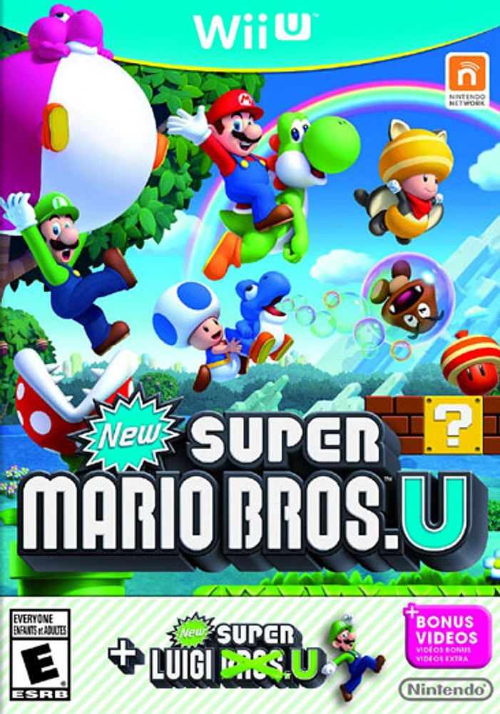 New Super Mario Bros U + New Super Luigi U (2 games on 1 disc) - WU WiiU Wii-u Wii U - USED