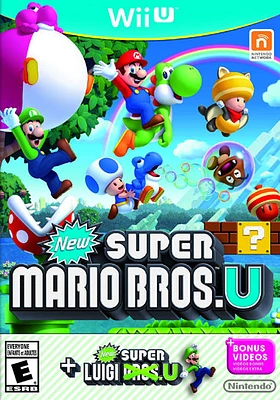 New Super Mario Bros U + New Super Luigi U (2 games on 1 disc) - WU WiiU Wii-u Wii U - USED