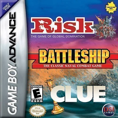 RISK/BATTLESHIP/CLUE - Game Boy Advanced - USED