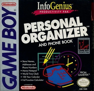 INFO GENIUS PERSONAL ORGANIZER - Game Boy - USED