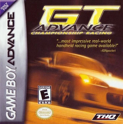 GT ADV:CHAMPIONSHIP RACING 1/2 - Game Boy Advanced - USED