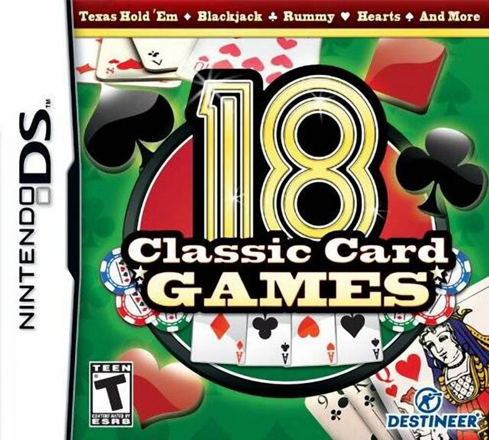 18 CLASSIC CARD GAMES - Nintendo DS - USED