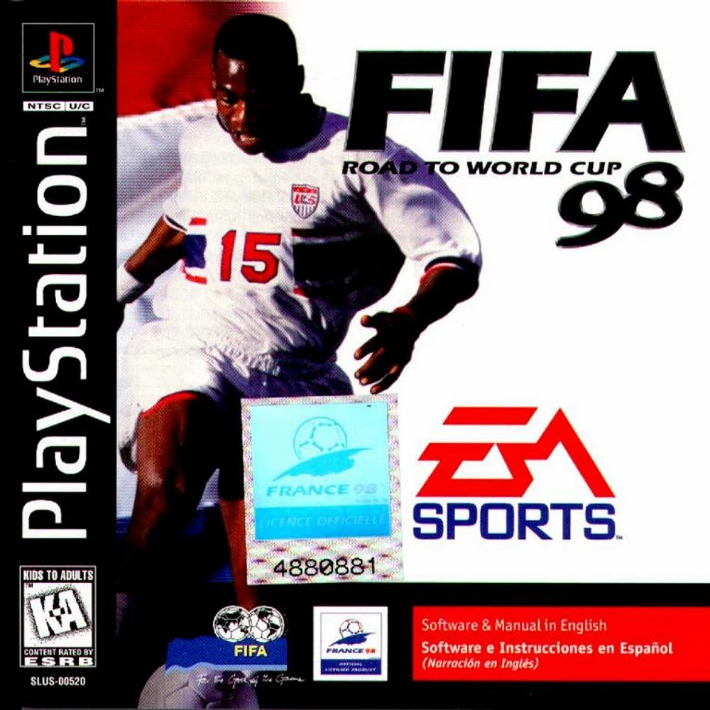 Vintage Stock FIFA ROAD TO WORLD CUP 98 - Playstation (PS1) - USED |  Hamilton Place