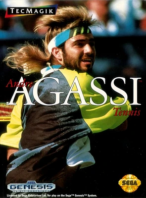 ANDRE AGASSI TENNIS - Sega Genesis - USED