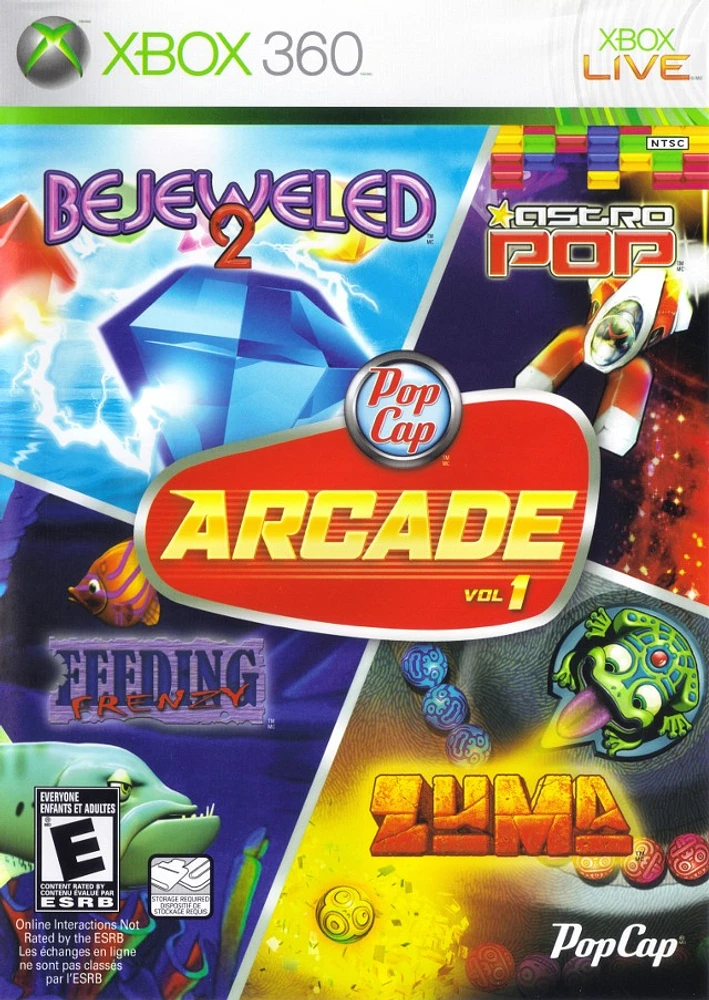 POP CAP ARCADE:V01 - Xbox 360 - USED