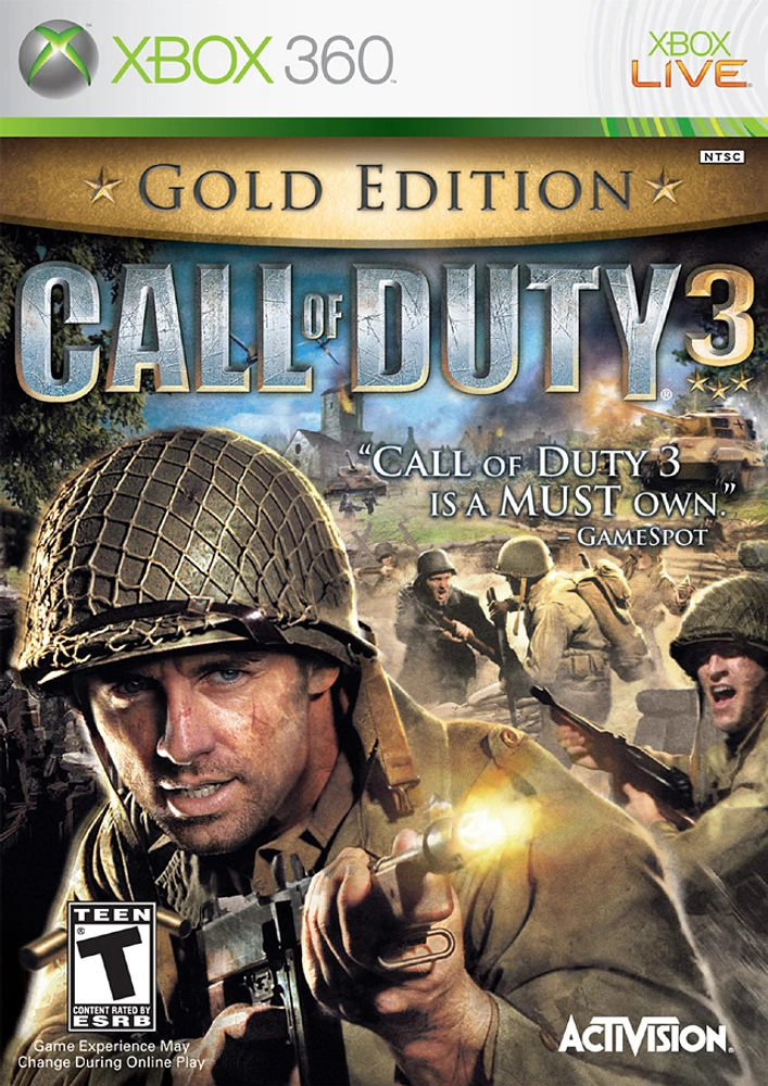 CALL OF DUTY 3:GOLD ED - Xbox 360 - USED