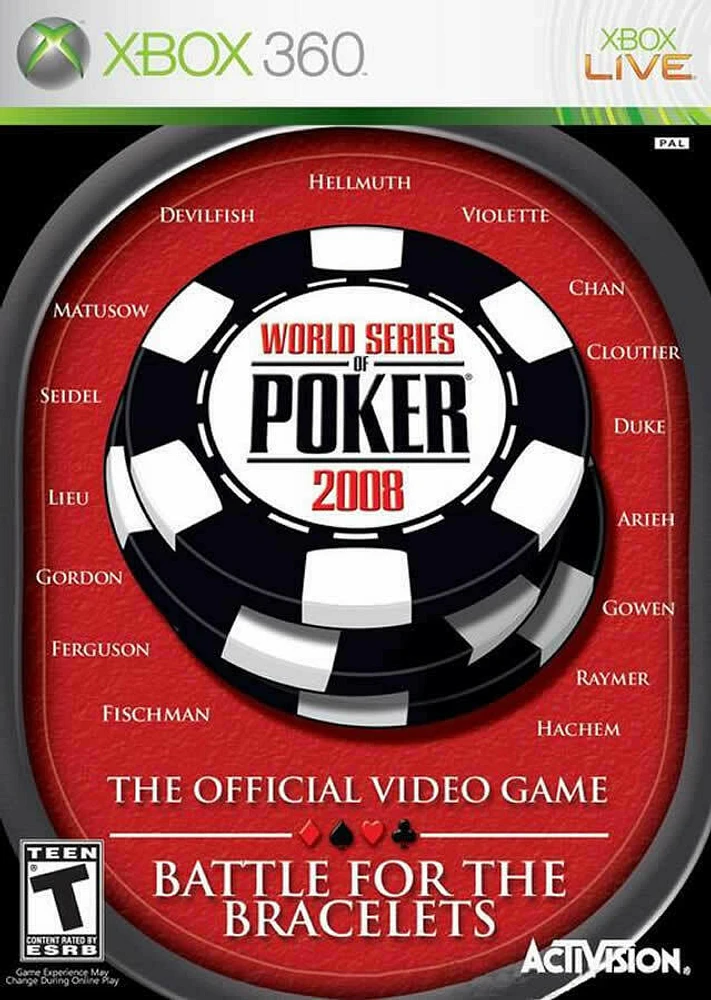 WORLD SERIES POKER 08:BATTLE - Xbox 360 - USED