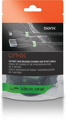 BIONIK BNK9012 LYNX FOR XB1 CNTRLR CABLE BLK GRN