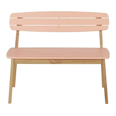 Banc de jardin enfant en bois d'acacia rose Mateo