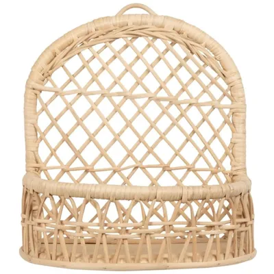 Etagère murale en rotin beige VICTORIA