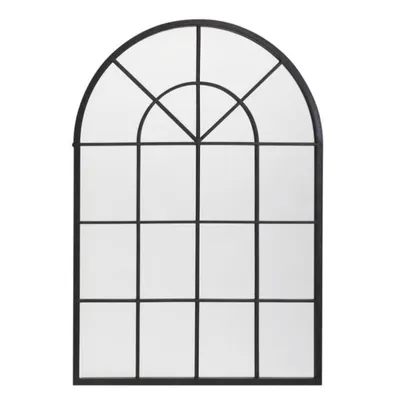 Miroir arche en métal noir 92x135 Orangerie