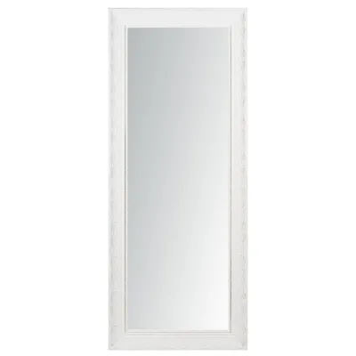 Miroir rectangulaire en bois de paulownia blanc 145x59 Valentine