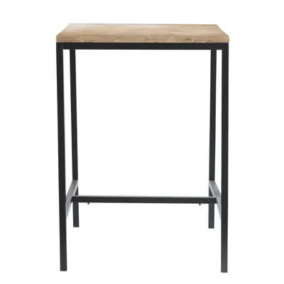 Table à manger haute en sapin et métal 2/4 personnes L75 Long Island