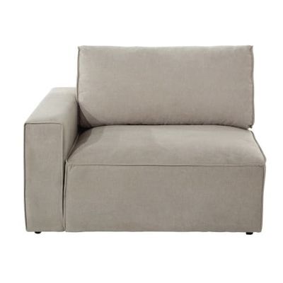 Accoudoir gauche pour canapé modulable beige | Maisons du Monde