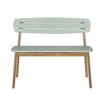 Banc de jardin enfant en acacia massif vert pastel | Maisons du Monde