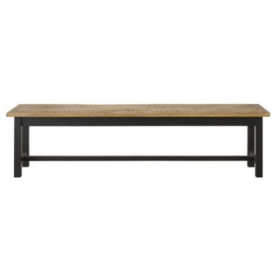 Banc en manguier massif et métal noir mat | Maisons du Monde