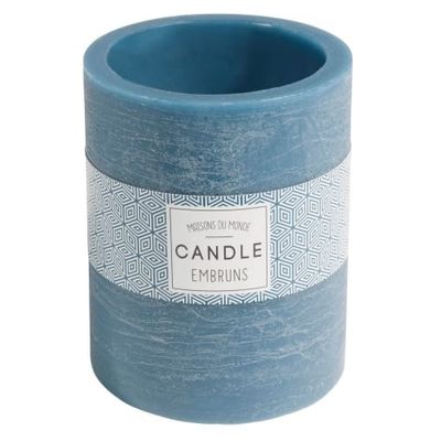 Bougie lanterne bleu foncé H 12 cm | Maisons du Monde