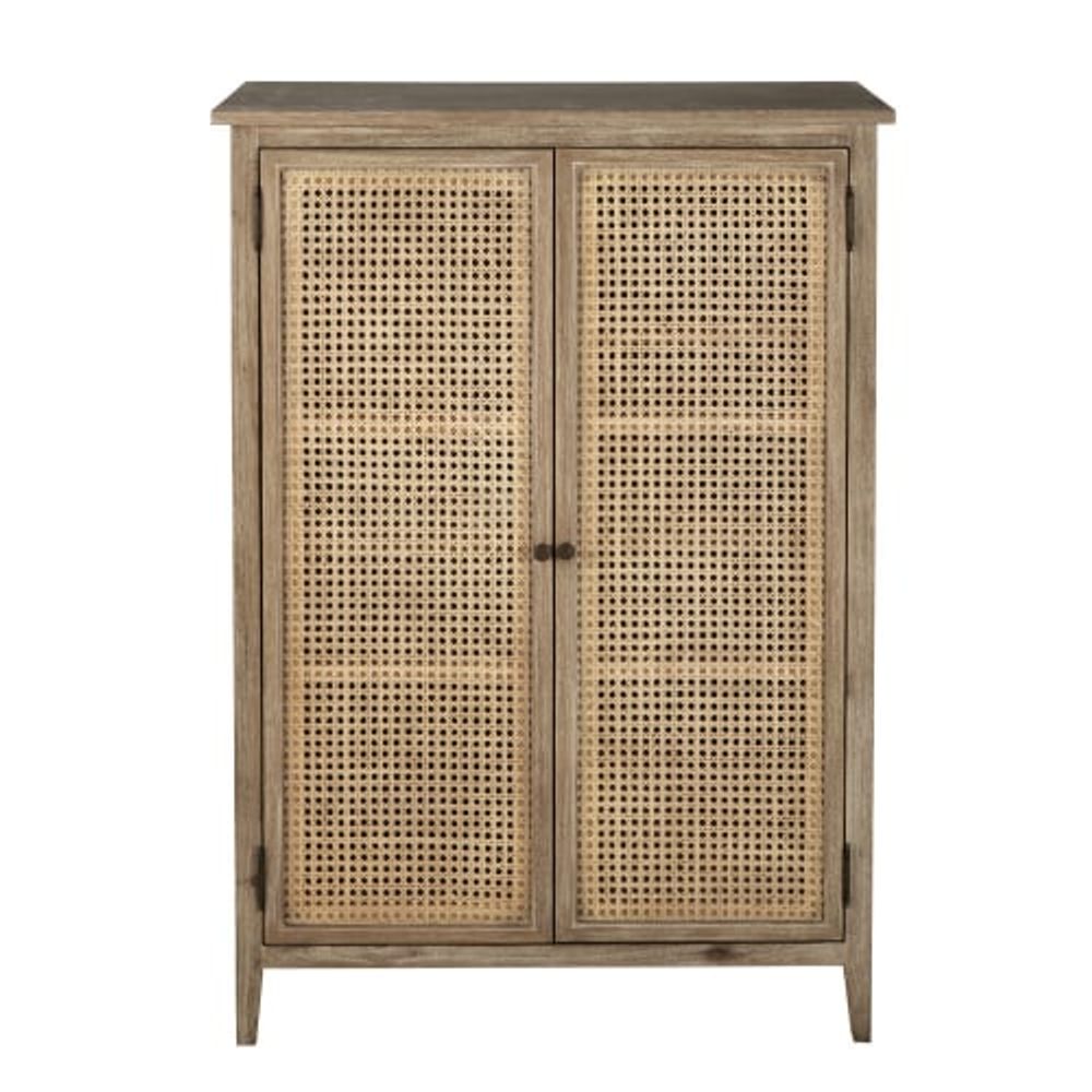 Cabinet de rangement en cannage 2 portes | Maisons du Monde