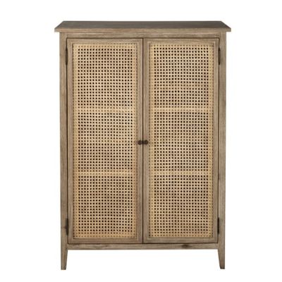Cabinet de rangement en cannage 2 portes | Maisons du Monde
