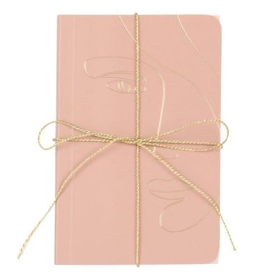 Carnets de notes rose, blanc et doré (x2) | Maisons du Monde