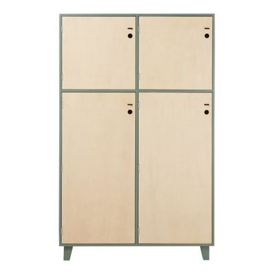 Casier de bureau professionnel 4 portes vert d'eau | Maisons du Monde