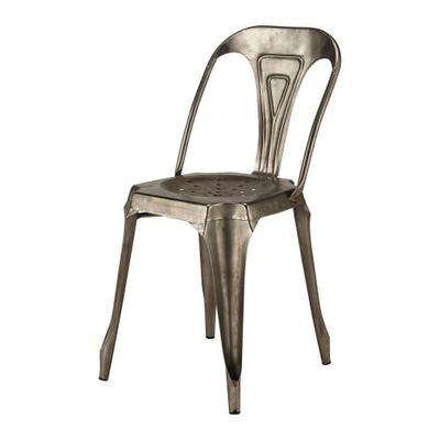 Chaise indus en métal grise | Maisons du Monde