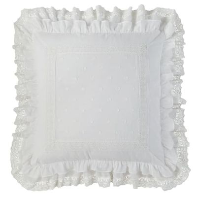 Coussin en coton blanc 60 x 60 cm | Maisons du Monde