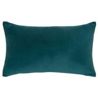 Coussin en velours bleu canard 30x50 | Maisons du Monde