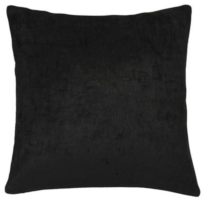 Coussin en velours noir 60x60 | Maisons du Monde