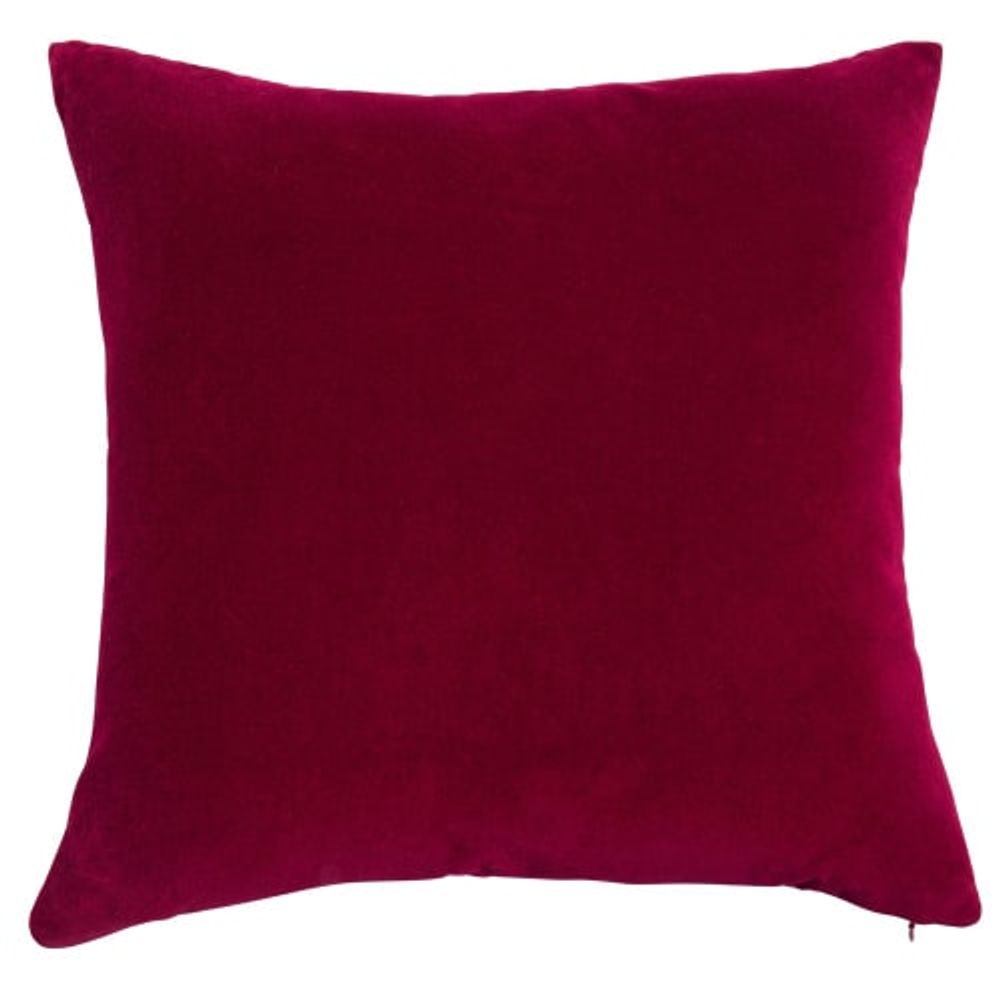 Coussin en velours rouge 45x45 | Maisons du Monde