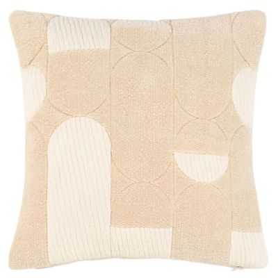 Housse de coussin en coton écru et beige 40x40 | Maisons du Monde