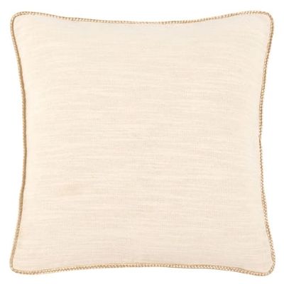 Housse de coussin en coton écru et doré 40x40 | Maisons du Monde