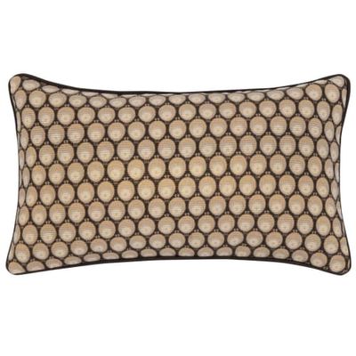 Housse de coussin en coton marron imprimé 50x30 | Maisons du Monde