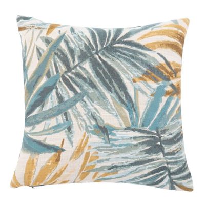 Housse de coussin motif feuillage tissé jacquard 40x40 | Maisons du Monde