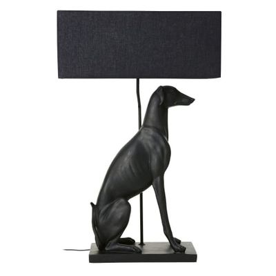 Lampe chien et abat-jour noirs | Maisons du Monde