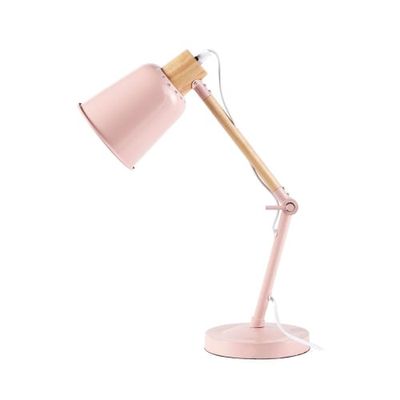 Lampe de bureau en métal rose pastel | Maisons du Monde